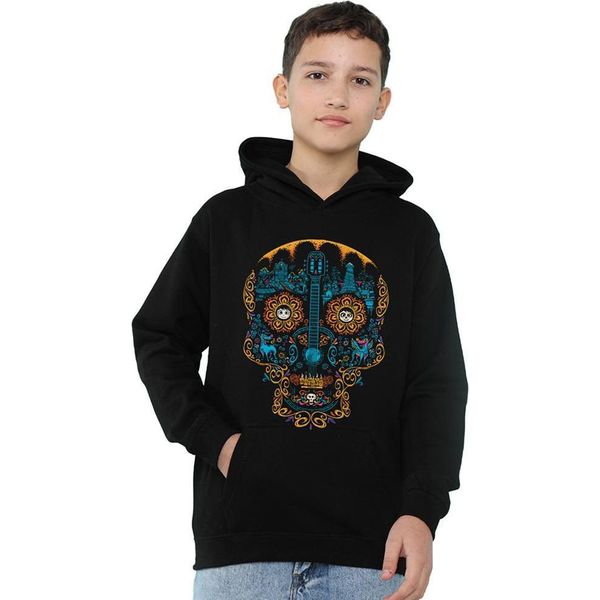 Coco - "Teschio Colorato Del Giorno Dei Morti"" Kapuzenpullover Per Bambini TV22688 (128) (Schwarz)"-image
