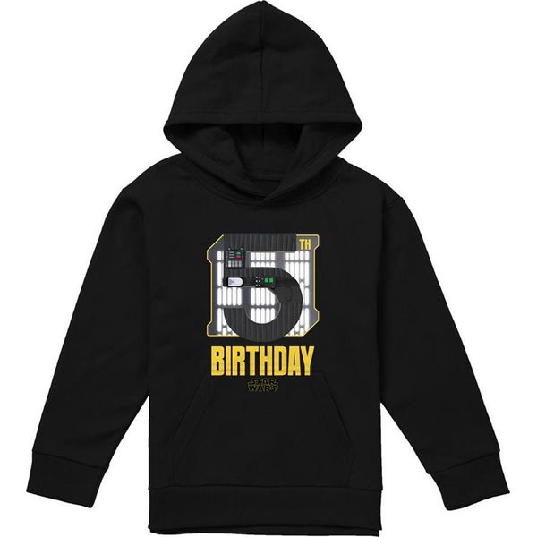 Star Wars - Felpa Con Cappuccio Per Bambini, 5° Compleanno TV24469 (116) (Navy)-image