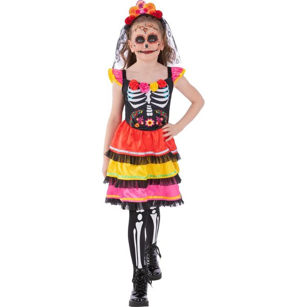 Smiffys - Costume "Fiesta"" Per Bambini, Giorno Dei Morti SM3414 (158-164) (Multicolore)"-image