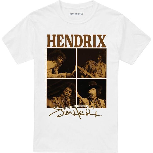 Jimi Hendrix - Maglietta Uomo/Donna Unisex, Cotone TV25845 (4XL) (Bianco)-image