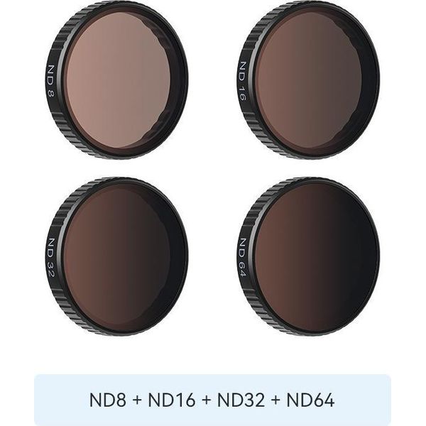 Inf Kit Filtri ND8+16+32+64 Per Action 5Pro/4/3, Lega Di Alluminio, 4 Pezzi-image