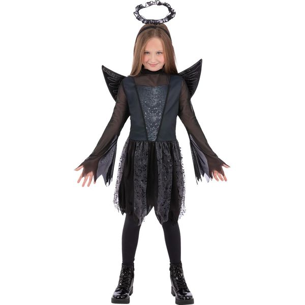 Smiffys - Costume Da "Angelo Oscuro"" Per Bambina SM3440 (146-152) (Nero)"-image