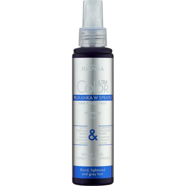 Joanna Ultra Color System Spray Condizionante Blu Per Capelli Grigi Biondi E Schiariti Spray Condizionante Per Capelli Grigi Biondi E Schiariti Che Dona Una Tonalità Blu Platino 150Ml-image