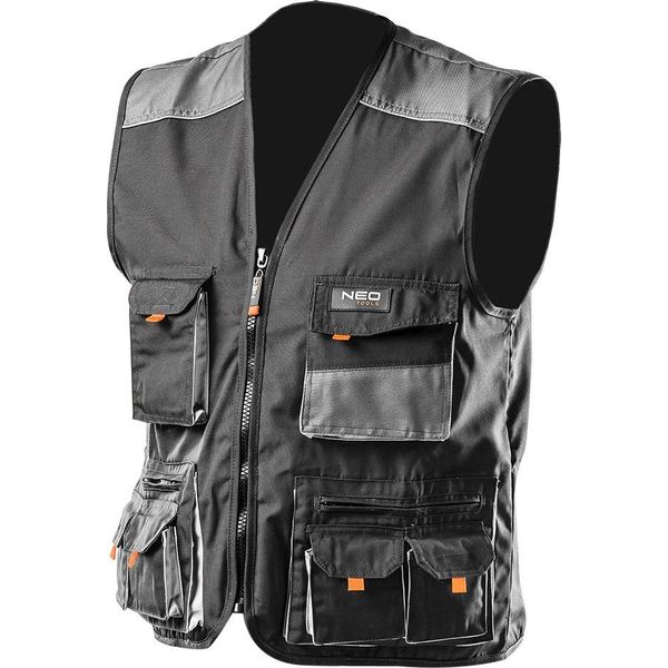 Neo Tools Gilet Da Lavoro 81-260-XXL Hd - Gilet Softshell Leggero Da Uomo - Guanto Da Lavoro Softshell - Gilet Da Lavoro Da Assemblare Grigio - Taglia: Xxl-image