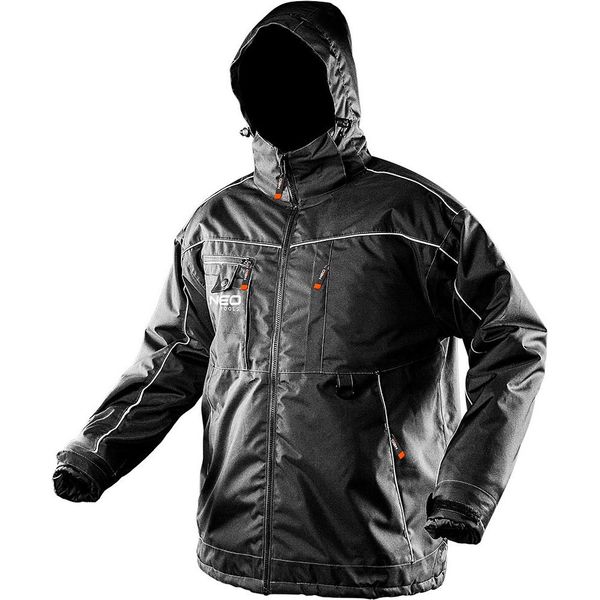 Neo Tools Oxford Jacket - Giacca Antivento - Softshell Impermeabile Con Cappuccio - Nero - Taglia M/50-image