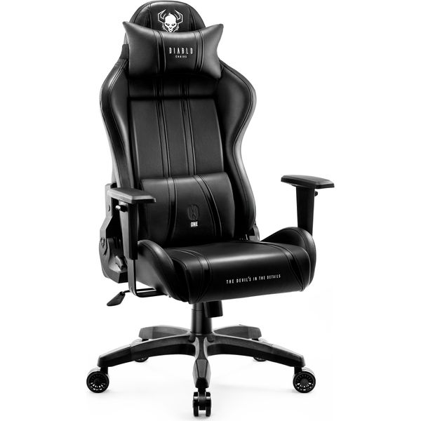 Diablo X-One 2.0 Gaming Chair Sedia Da Ufficio Braccioli Regolabili Design Ergonomico Cuscino Collo/Glutei Dimensioni Normali Nero-image