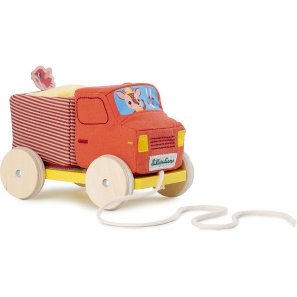 Lilliputiens Camion Ribaltabile Da Tirare - Giocattolo In Legno Con Funzione Di Ribaltamento-image
