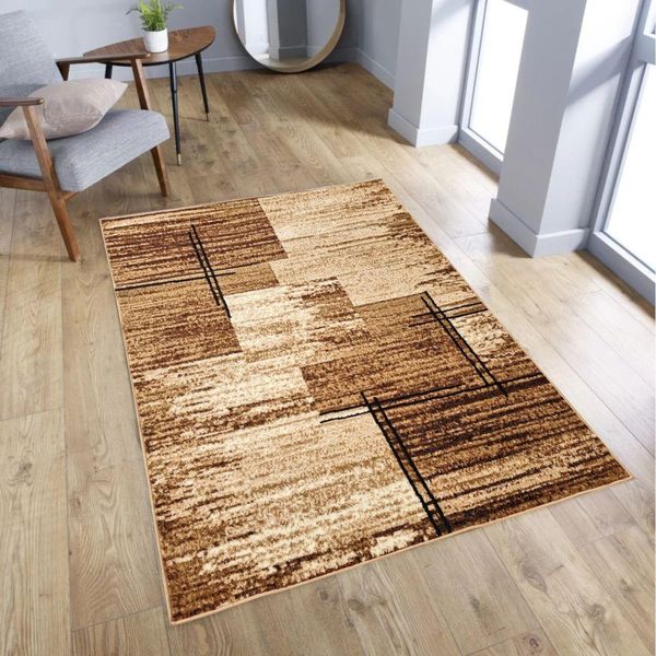 Tappeto Rettangolare Luken 140X190 Cm - Beige / Marrone-image