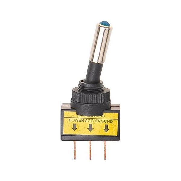 Interruttore A Levetta Led Blu 12V-Max. 20A-image