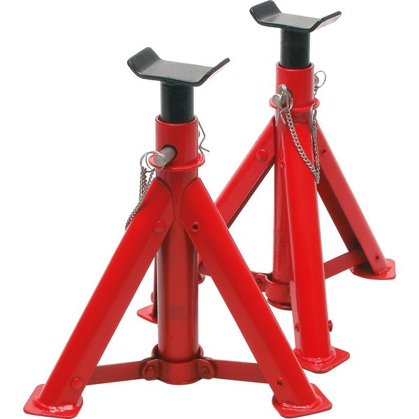 Cric Di Manovra Carpoint E 2 Cavalletti Per Cric 2000 Kg Rosso-image