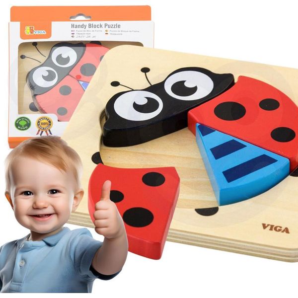 Viga Il Primo Puzzle Di Legno Per Bambini Biedronka-image