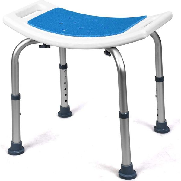 Sgabello Da Doccia Regolabile In Altezza Costway, Sedia Da Doccia Con Portata Fino A 150 Kg, Sedile Da Doccia Antiscivolo, Sedia Medica Da Doccia In Alluminio, Ausilio Da Doccia Bianco, Sedile Da Bagno, Ausilio Da Bagno Per Donne In Gravidanza E Anziani-image