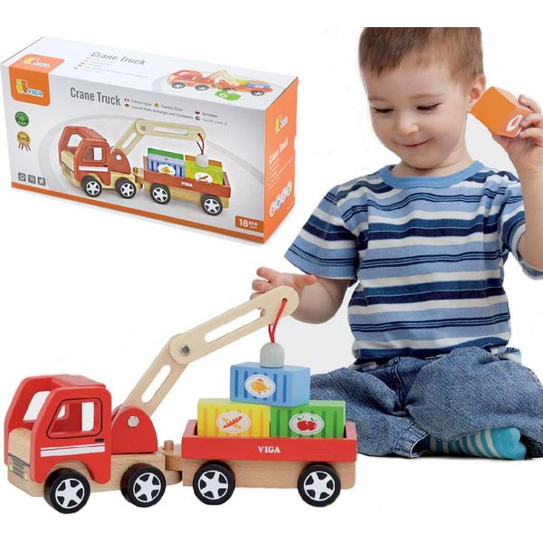 Gru Di Legno Con Contenitori Di Viga Toys-image