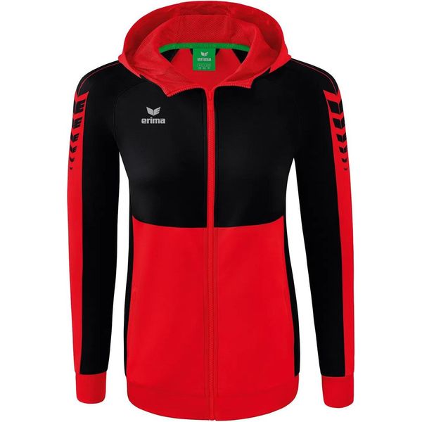 Erima Six Wings Giacca Da Allenamento Con Cappuccio Da Donna Rosso/Nero 38-image