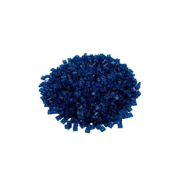 Lego® 1X1 Piastre Trasparenti Blu Scuro - 3024 Nuovo! Quantità 500X-image