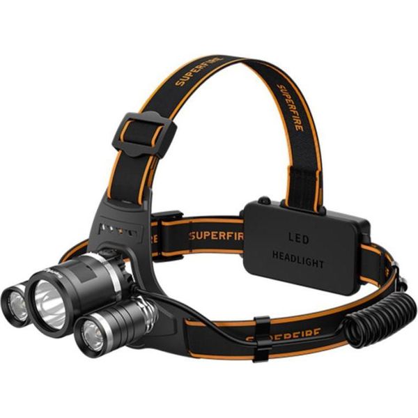 Lampada Frontale Supfire HL33 Led Cree XML-T6 Led 500Lm, Batteria 2X18650-image