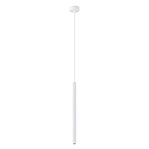 Lampada A Sospensione Arche 1 Bianco 1Xg9 8W Acciaio 120X8X8Cm Sollux Lighting-image