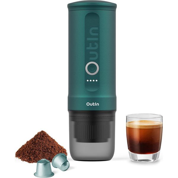 Macchina Per Caffè Espresso Portatile, Verde Acqua Estiva Outin Otem-01-Teal-image
