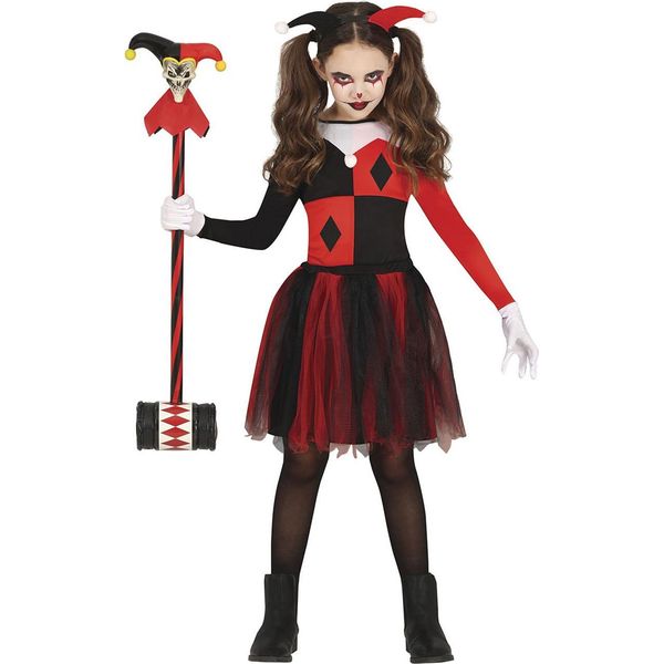 Supereroe Clown Halloween Costume Avventura Figura Con Tutu Divertente Joker Mr Smile Creativo Cartoon Divertimento Bambini Carnevale Party Outfit, Dimensioni: 98/104 Colore: Nero-image