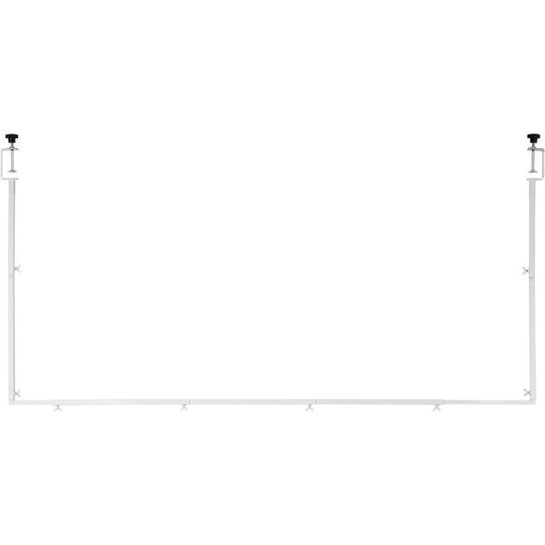 Succebuy Barra Da Tavolo Regolabile Per Decorazioni, Altezza 330-1066,8 Mm E Lunghezza 711,2-2489,2 Mm, Arco Da Tavolo Con Morsetti, Adatto Per Decorazioni Di Matrimonio, Compleanno E Natale, Bianco-image