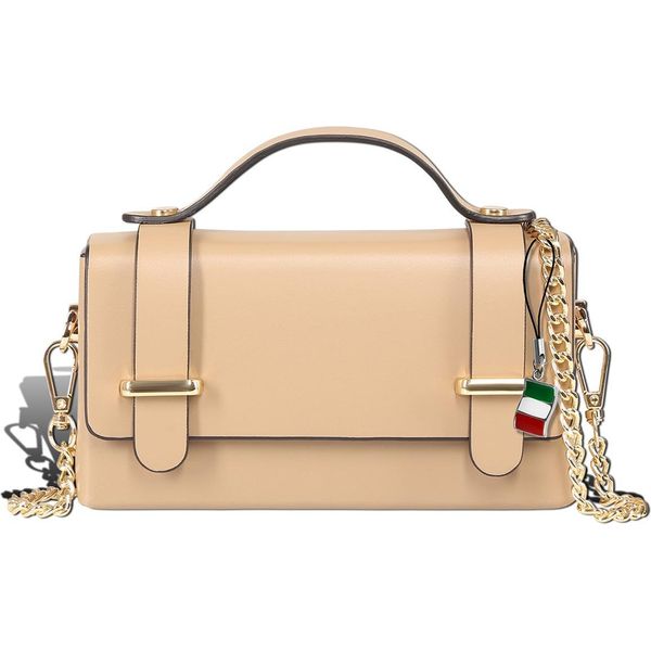 Florence Borsa Da Donna Piccola In Vera Pelle Taupe D2OTF841I6-image