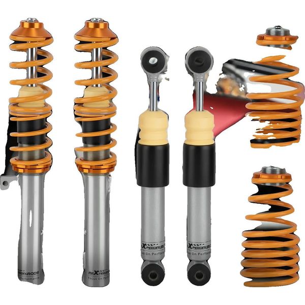 Sospensioni Coilover, Altezza Regolabile 30-65 Mm, Altezza Posteriore Regolabile 10-55 Mm, Molleggio Anteriore 7 Kg/Mm, Molleggio Posteriore 25 Kg/Mm, Peso Articolo 20 Kg-image