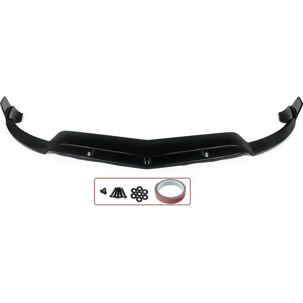 Kit Corpo Spoiler Labbro Paraurti Anteriore, Design Aerodinamico, Facile Installazione, Nero Lucido, Nero Lucido-image