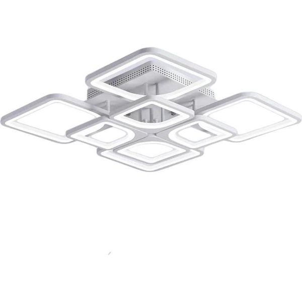 Lampada Da Soffitto, Dimmerabile All'infinito, Con Telecomando, Bianco 4+4, App Con Rc Dimmerabile-image