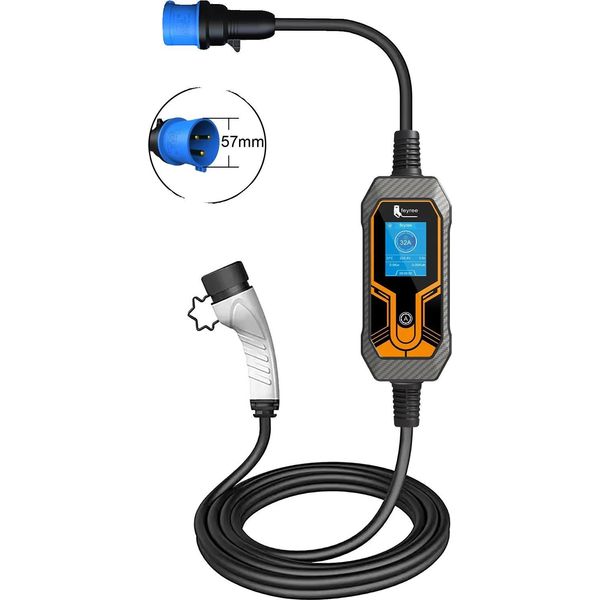 Caricabatterie Portatile Per Veicoli Elettrici, Potenza 7 Kw, Cavo 5 M, 7KW 5M Senza Adattatore, TYPE2-image