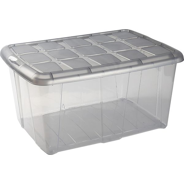 Organizzatore, Grande Capacità, Design Impilabile, Grigio Chiaro, 4 Scatole++Barato, Grigio Chiaro, 4 Scatole++Barato-image