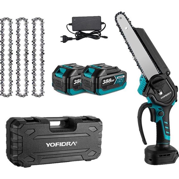 Motosega Elettrica, Motore Senza Spazzole, Lubrificazione Automatica, Set Di 2 Batterie-image