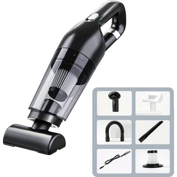 Aspiratore Portatile, Forte Potenza Di Aspirazione, Filtro Hepa, Nero-image