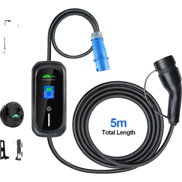 Caricabatterie Mobile Per Veicoli Elettrici, Potenza 7,2 Kw, Compatibile Con Veicoli Di Tipo 2, APP-7,2KW-5M, TYPE2-image