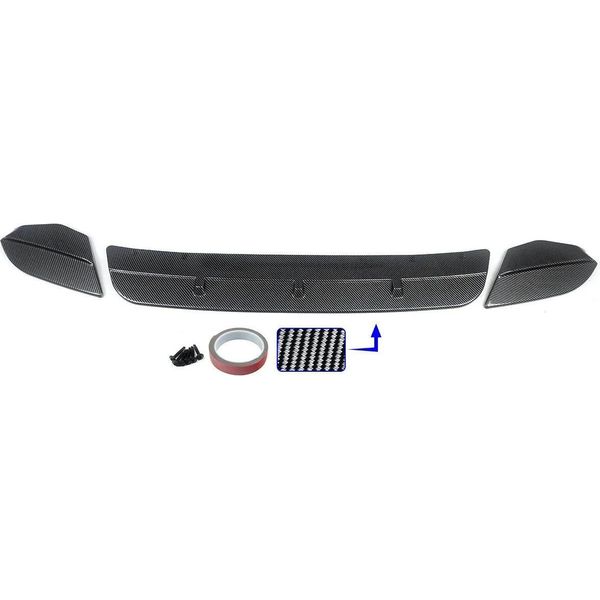 Splitter Paraurti Anteriore, Plastica Abs Resistente, Design Sportivo, Aspetto In Fibra Di Carbonio-image