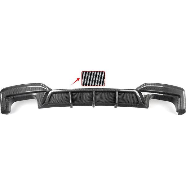 Diffusore Del Paraurti Posteriore, Design Aerodinamico In Stile V3, Compatibile Con I Modelli Di Veicoli Look In Fibra Di Carbonio-image
