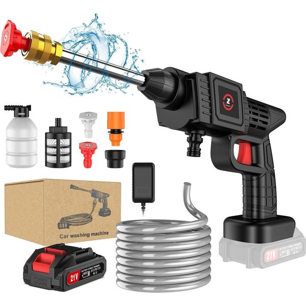 Pistola Per Autolavaggio, Idropulitrice, Design Leggero, Batteria Da 10000Mah, Funzionamento A Batteria, Batteria Da 10000Mah, Funzionamento A Batteria-image
