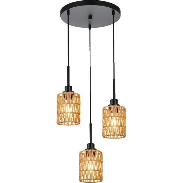 Lampada A Sospensione, Stile BohéMien, Design A Cesto, 3 Luci, Senza Lampadina-image