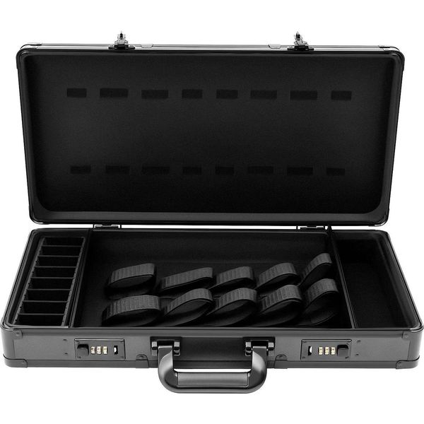 Valigetta Portautensili Per Parrucchieri - Valigetta Da Viaggio - Per Forbici, Tagliacapelli E Rifinitori - Chiudibile A Chiave - Metallo - Rettangolare - Portata Max. 10 Kg - Nero-image
