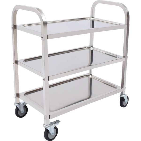 Carrello Di Servizio, Acciaio Inox, 3 Livelli, 85 Cm-image