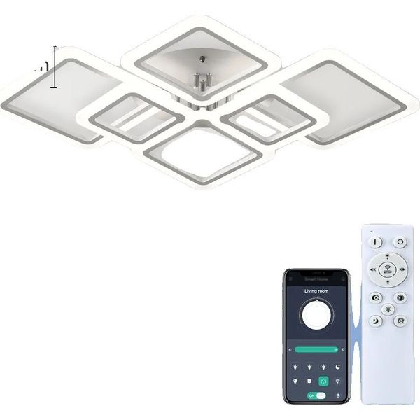 Lampada A Soffitto, Telecomando, Efficienza Energetica, 6 Teste-image