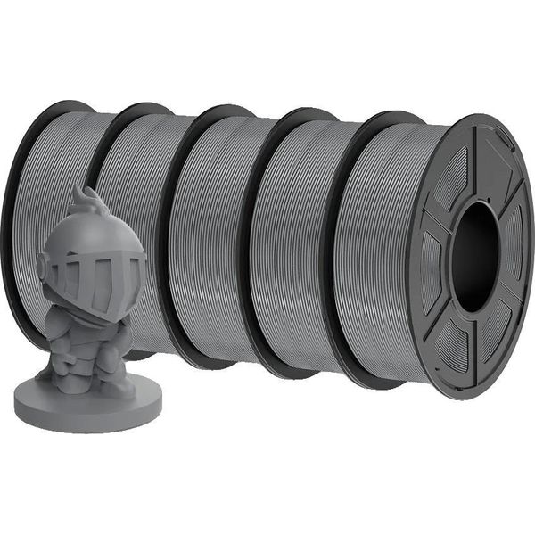 Filamento Per Stampa 3D, Materiale Ecologico, Compatibilità Versatile, Pla Grigio 5,5KG-image