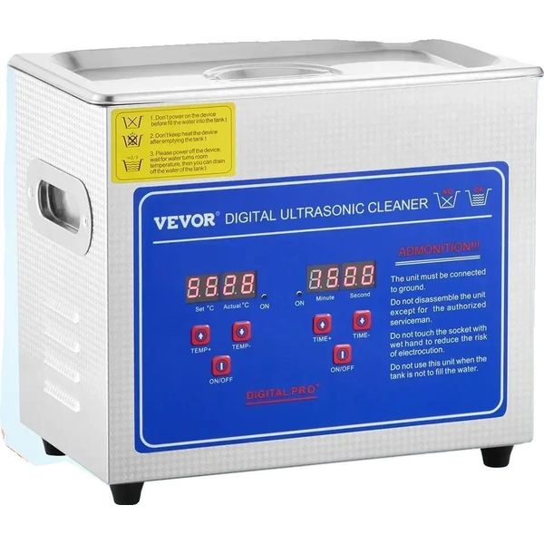 Pulitore A Ultrasuoni, Frequenza 40Khz, Struttura In Acciaio Inox, 3L JPS-20A-image