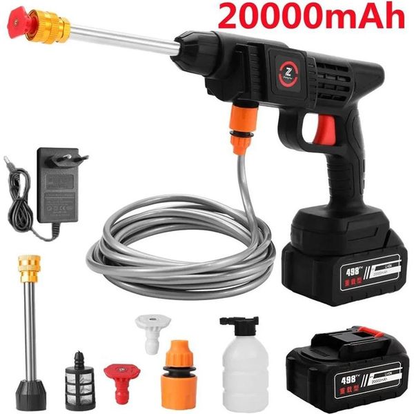Pistola Ad Acqua Per Autolavaggio Ad Alta Pressione, Senza Fili, Ricaricabile, 20000Mah, A Batteria-image