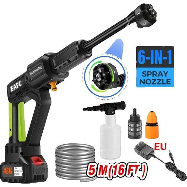 Idropulitrice Ad Alta Pressione, Design Cordless, Ugelli Multifunzione, Spina Ue-image