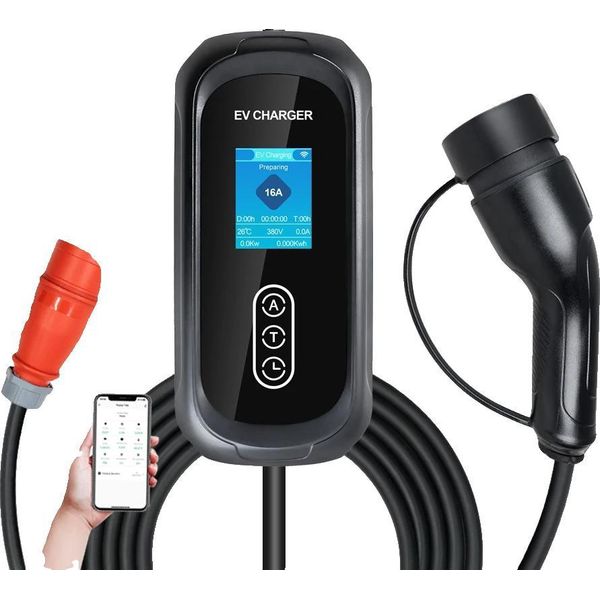 Caricabatterie Per Veicoli Elettrici, 11KW Di Potenza Massima, Controllo Tramite App Intelligente, 11KW Con App, TYPE2-image