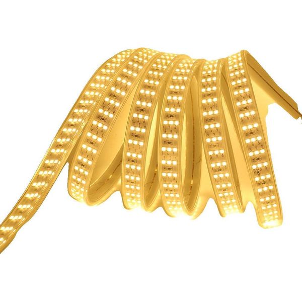 Striscia Led, Impermeabile, Efficiente Dal Punto Di Vista Energetico, Bianco Caldo, Spina Ue 220V, 9M-image