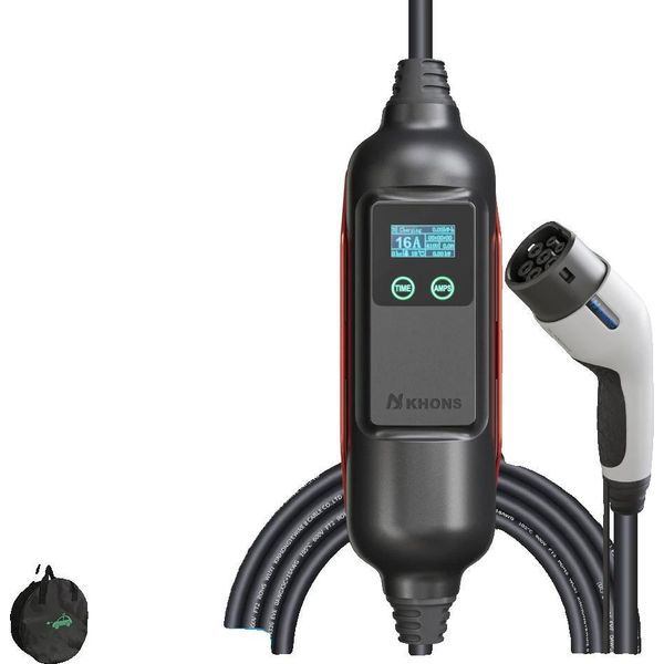 Caricabatterie Portatile Per Veicoli Elettrici, Potenza 11KW, Corrente Regolabile, 11Kw 16A 3Phase, TYP2-image