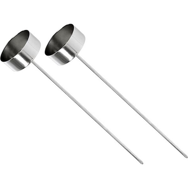 Portacandele Argento Da Inserire 21Cm Set Di 8 - Portacandele In Metallo Per Corona D'avvento E Decorazione Della Tavola-image