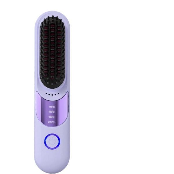 Inf Piastra E Arricciacapelli 2 In 1 Senza Fili - Portatile, Ricaricabile, Antiscottatura Viola-image