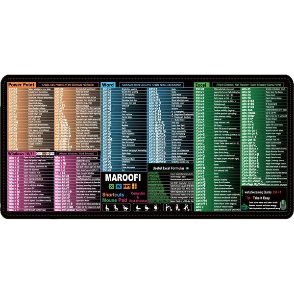 Inf Tappetino Mouse Gaming Esteso 30X60Cm - Superficie In Tessuto E Gomma Naturale-image
